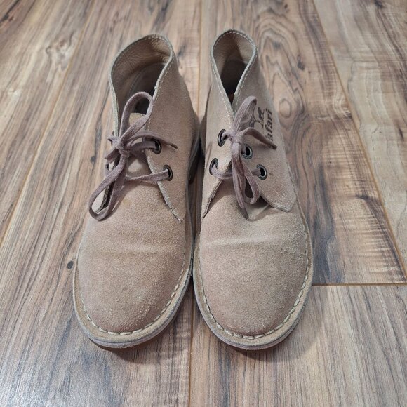 Echts Leder cream suede safari chukka boots size 39 - Picture 1 of 7